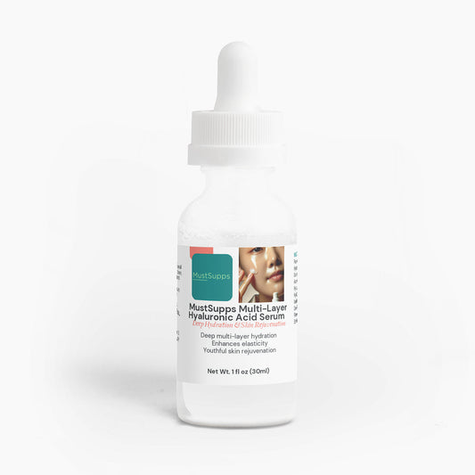 MustSupps Multi-Layer Hyaluronic Acid Serum - Deep Hydration & Skin Rejuvenation - Must Supps