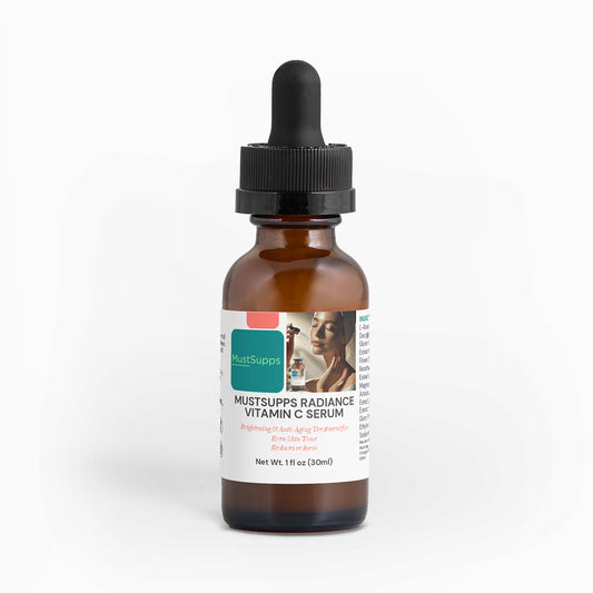 MustSupps Radiance Vitamin C Serum - Brightening & Anti-Aging Treatment for Even Skin Tone - Must Supps