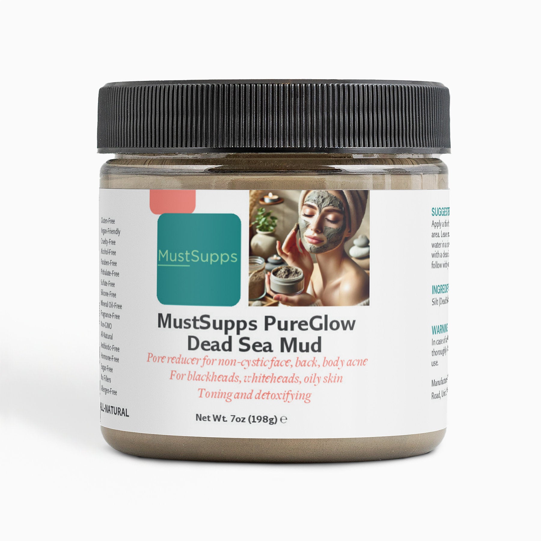 Must Supps PureGlow Dead Sea Mud - Your Path to Radiant, Youthful Skin - Must Supps