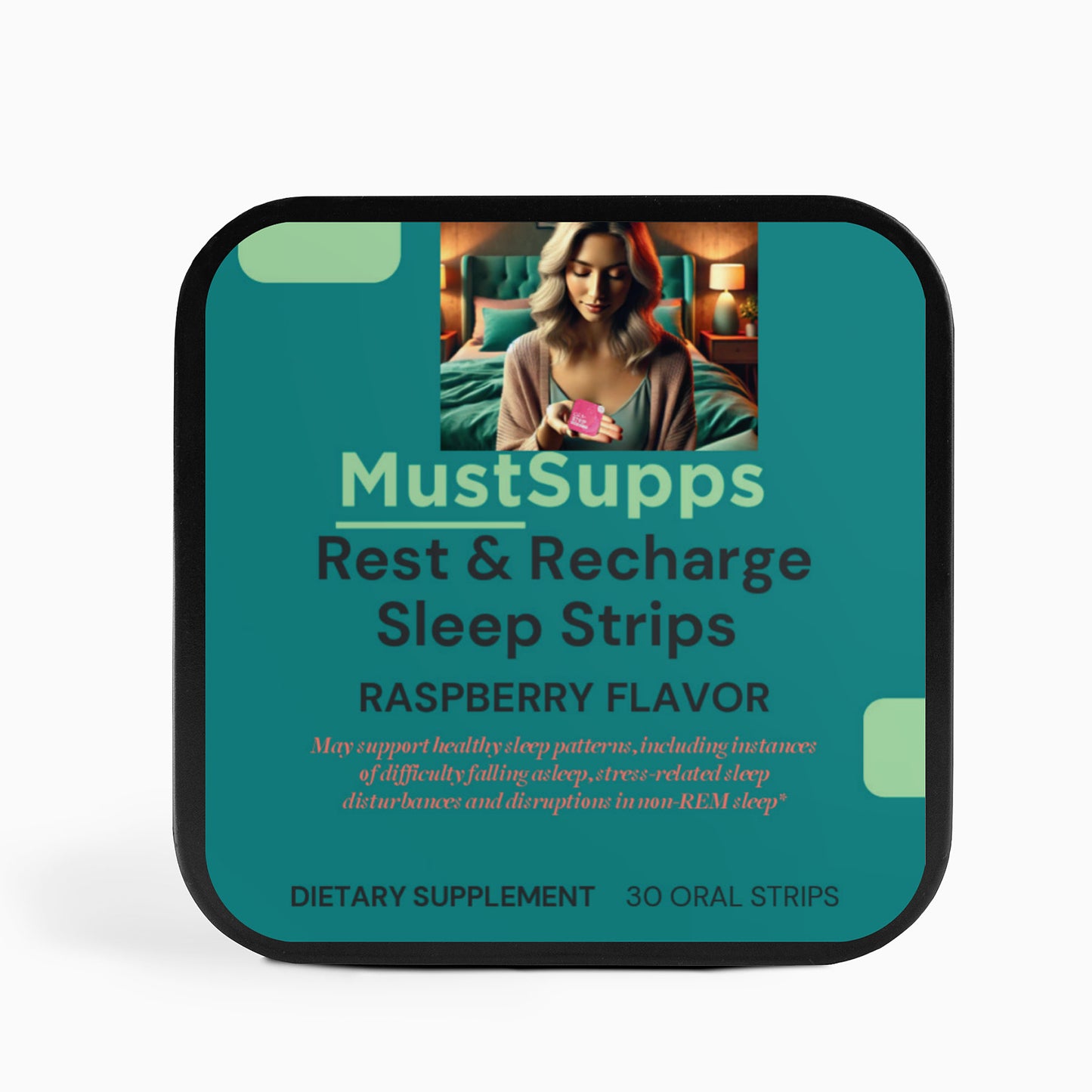 MustSupps Rest & Recharge Sleep Strips - Natural Sleep Aid for Better Rest