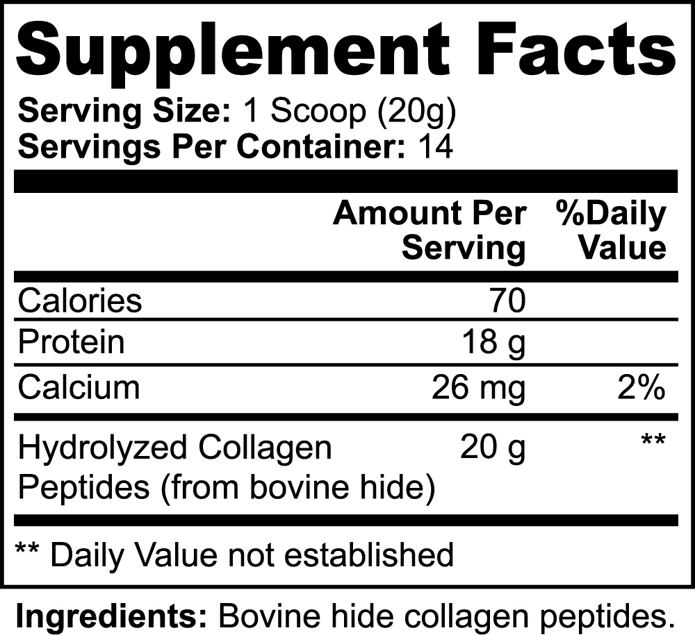 MustSupps Grass-Fed Hydrolyzed Collagen Peptide Powder - For Healthy Skin, Hair, Nails, and Joint Support - Must Supps