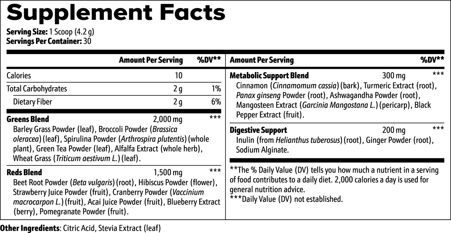 MustSupps Greens Superfood - Daily Nutrient Boost for Enhanced Energy & Wellness - Must Supps